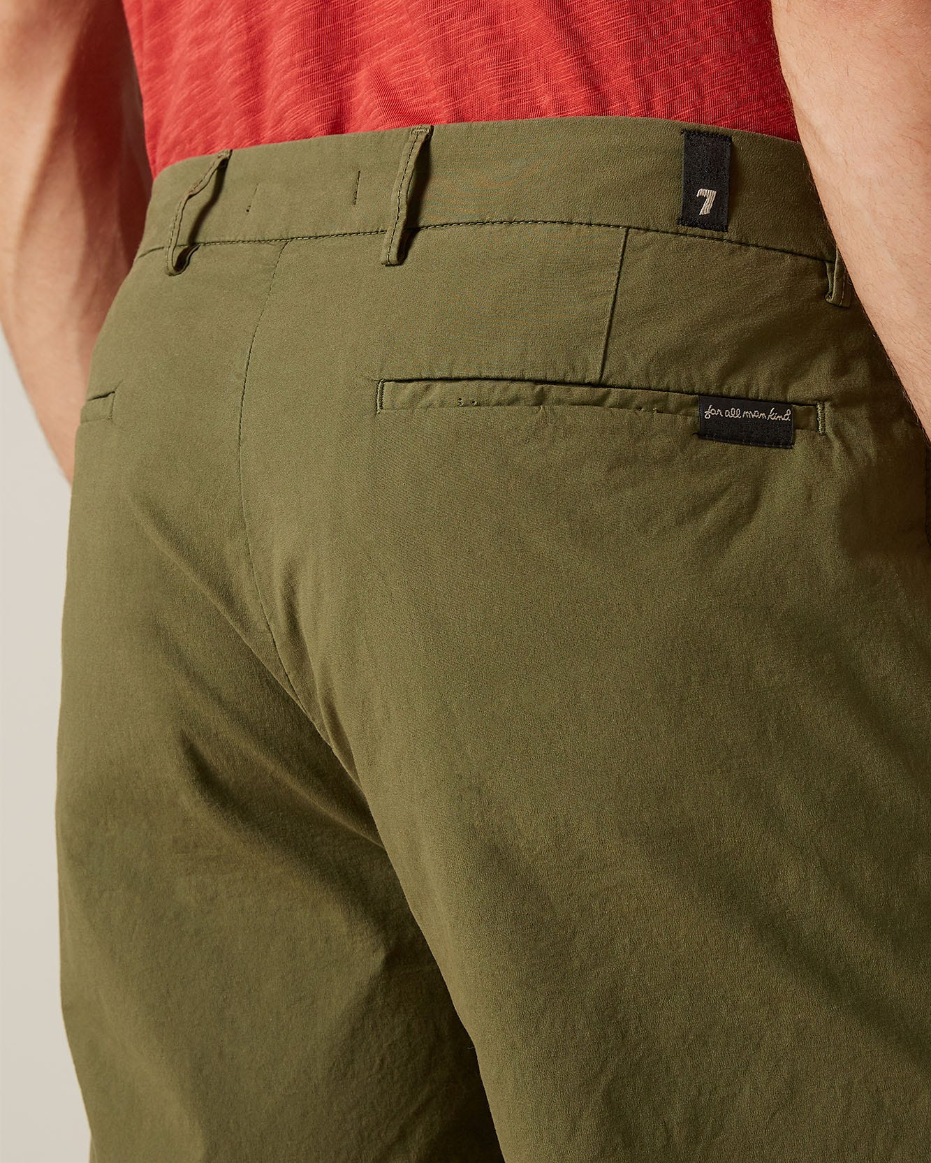 Kaki Clean Short Weightless Colors Military Army 7 For All Mankind