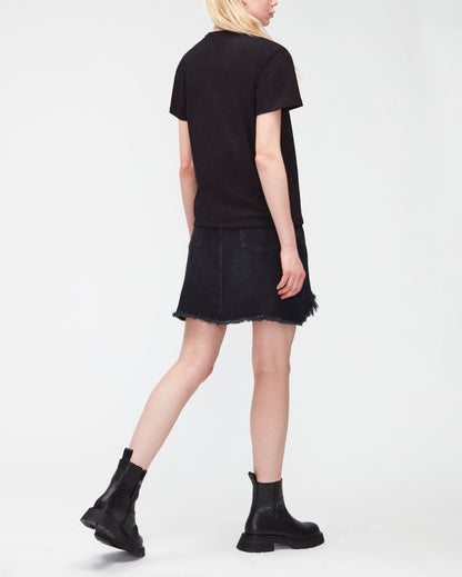 Black Mankind Tee Cotton Printed Mankind Black 7 For All Mankind