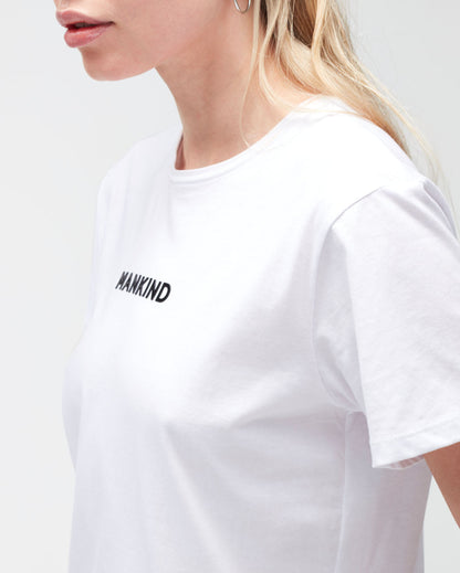 White Mankind Tee Cotton Printed Mankind White 7 For All Mankind