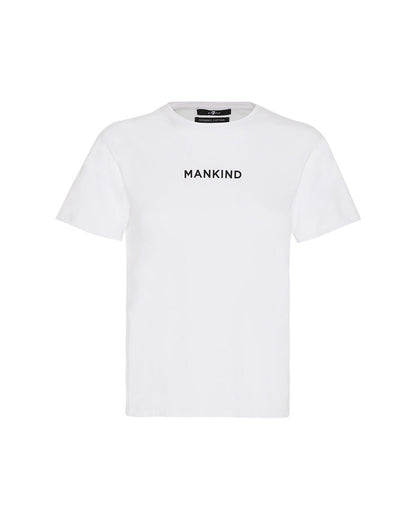 White Mankind Tee Cotton Printed Mankind White 7 For All Mankind
