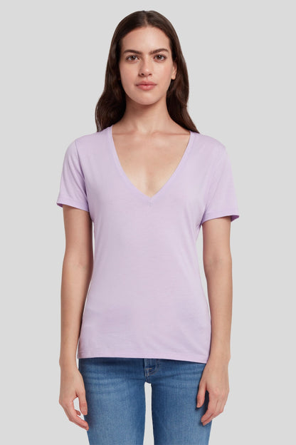 Easy V Neck Cotton Lavender_JSLLI090LV_LV_01