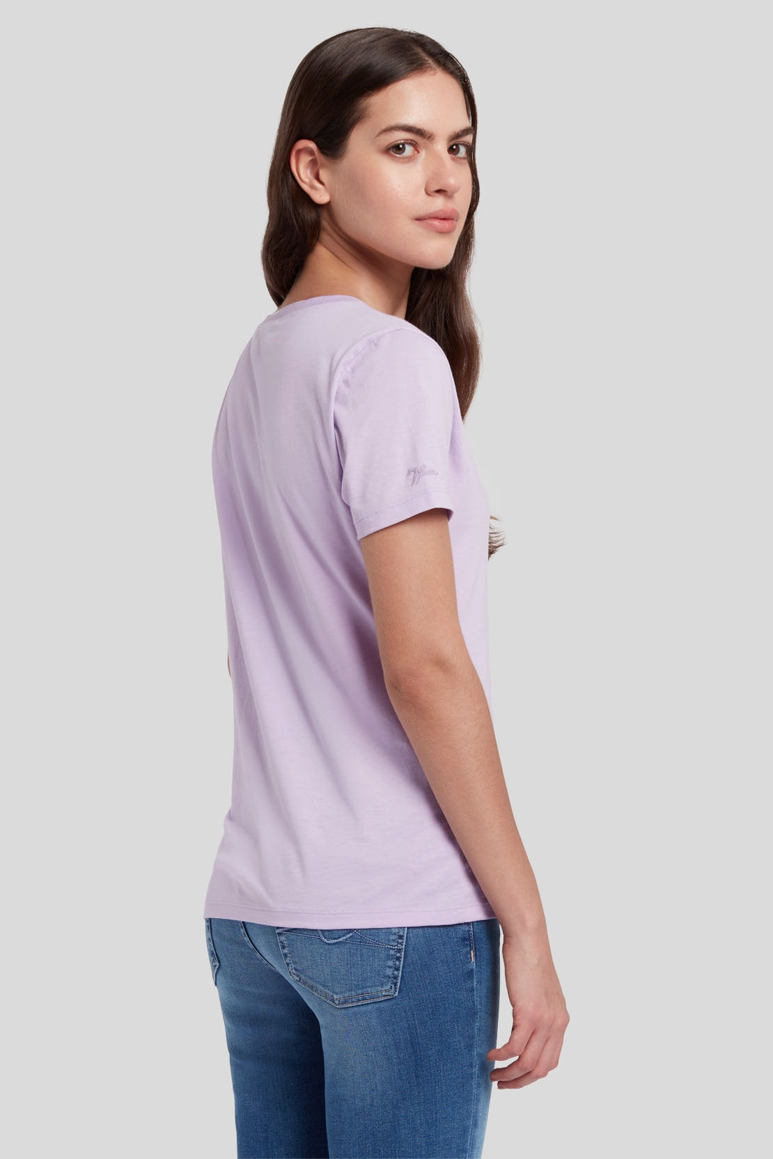 Easy V Neck Cotton Lavender_JSLLI090LV_LV_04