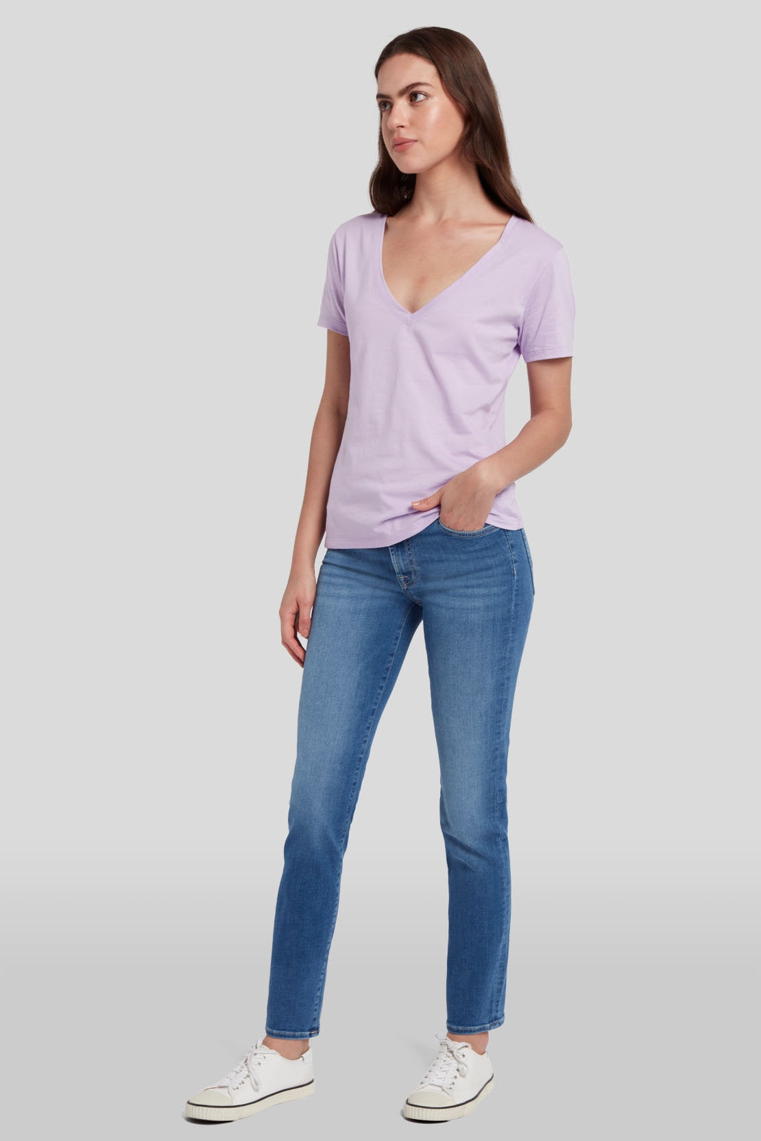 Easy V Neck Cotton Lavender_JSLLI090LV_LV_05