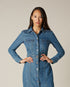 Middle Blue Luxe Dress Closeness Mid Blue 7 For All Mankind