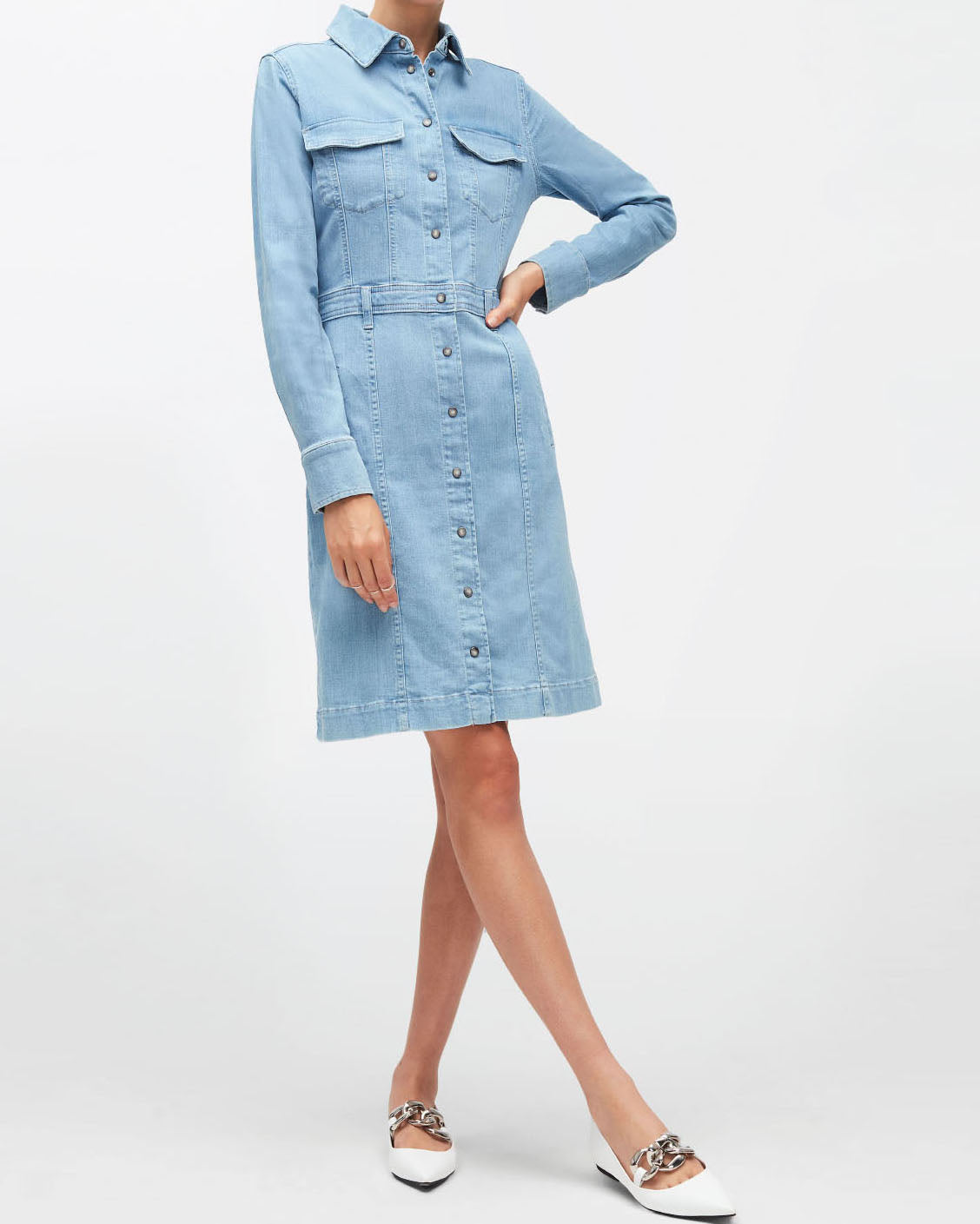 Light Blue Luxe Dress Tomorrow 7 For All Mankind