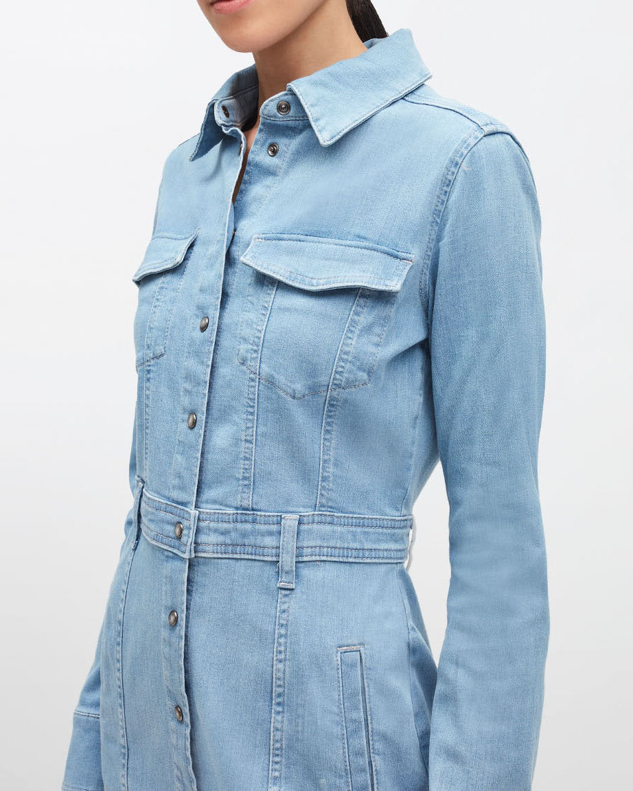 Light Blue Luxe Dress Tomorrow 7 For All Mankind