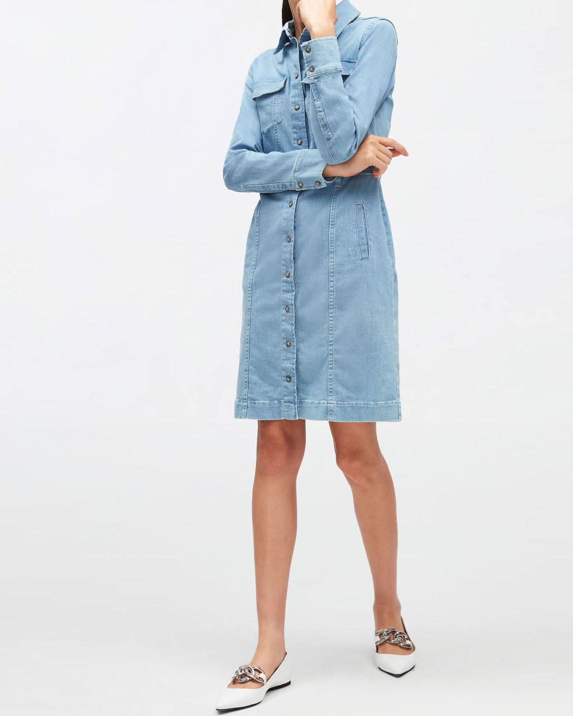 Light Blue Luxe Dress Tomorrow 7 For All Mankind