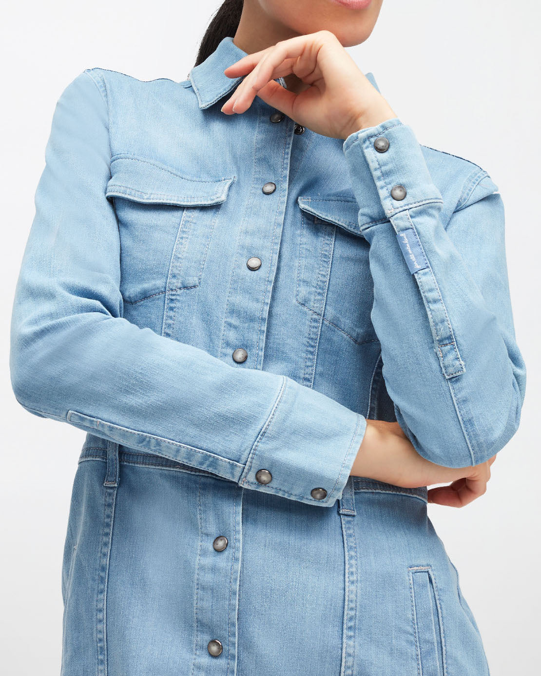 Light Blue Luxe Dress Tomorrow 7 For All Mankind