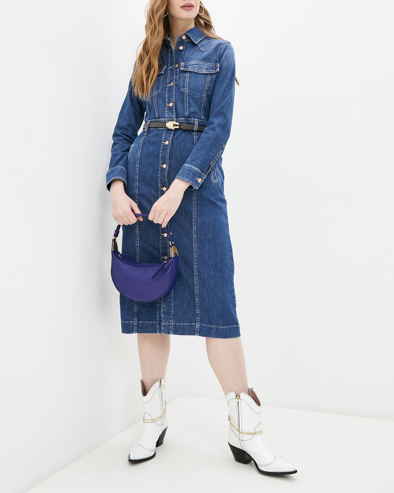 Middle Blue Luxe Dress West 7 For All Mankind