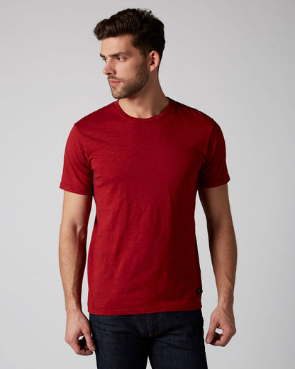 Red T-Shirt Slub Red 7 For All Mankind