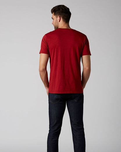 Red T-Shirt Slub Red 7 For All Mankind
