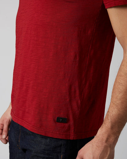 Red T-Shirt Slub Red 7 For All Mankind