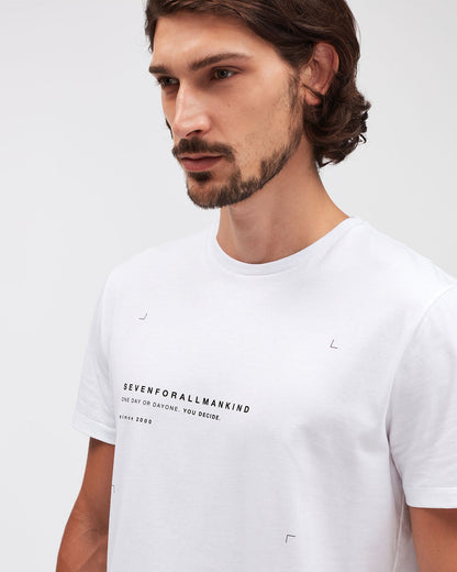 White GRAPHIC TEE Cotton One Day White 7 For All Mankind
