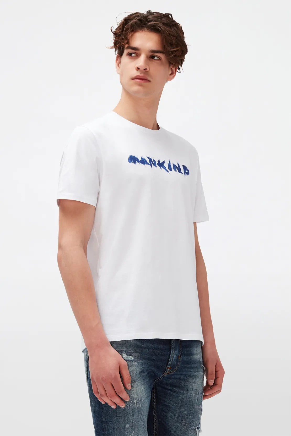 Logo Tee Cotton With Printed Logo White 7 For All Mankind