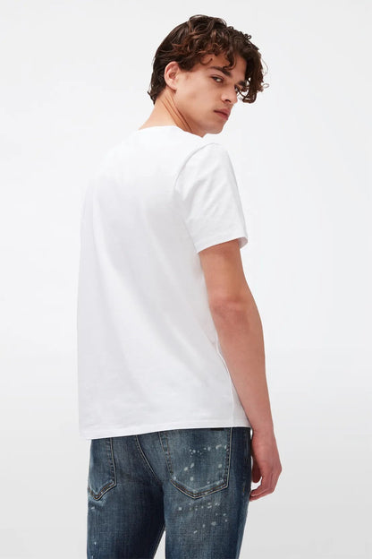 Logo Tee Cotton With Printed Logo White 7 For All Mankind
