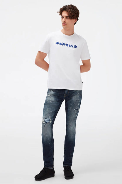 Logo Tee Cotton With Printed Logo White 7 For All Mankind