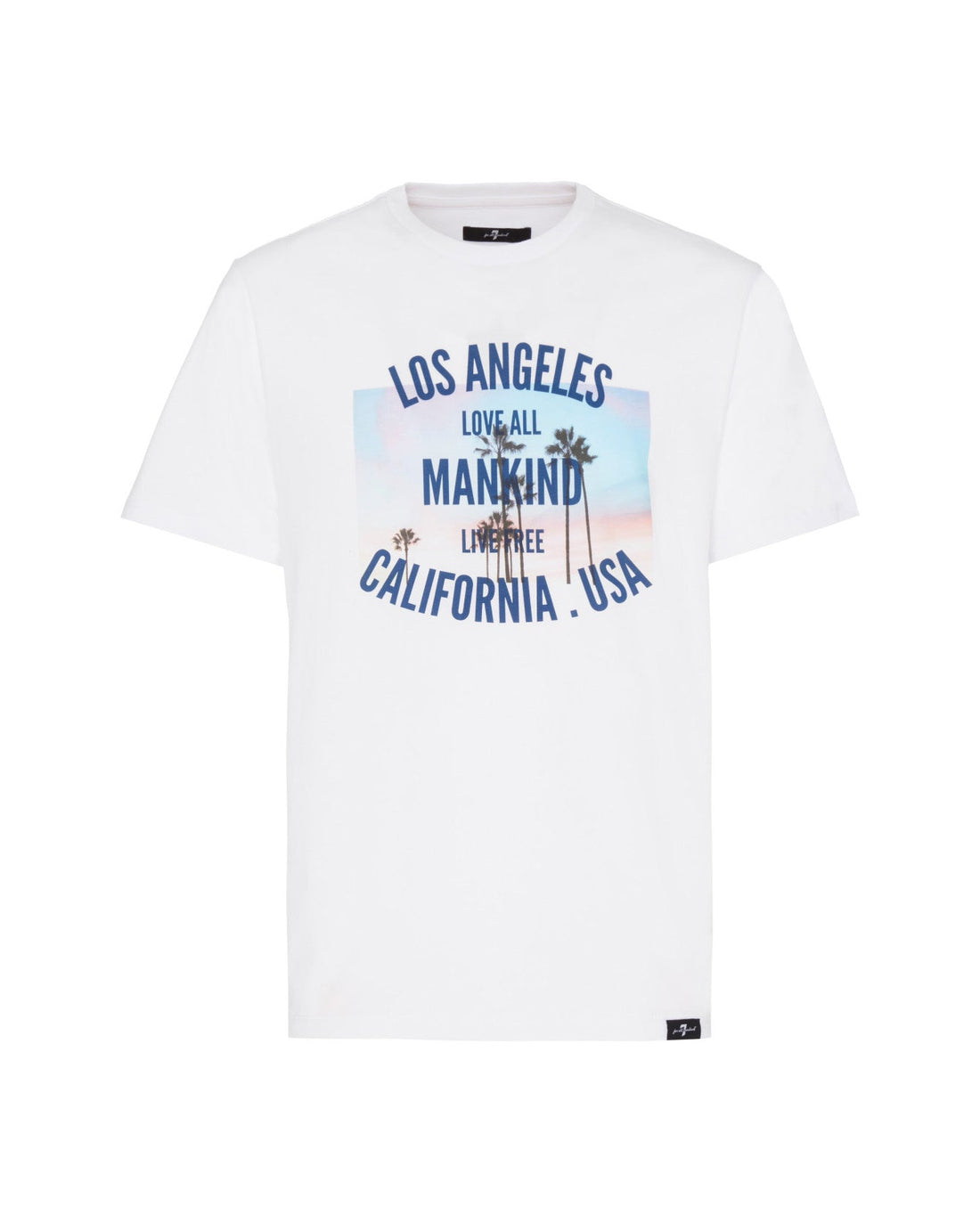 White Graphic Tee Sunset White 7 For All Mankind