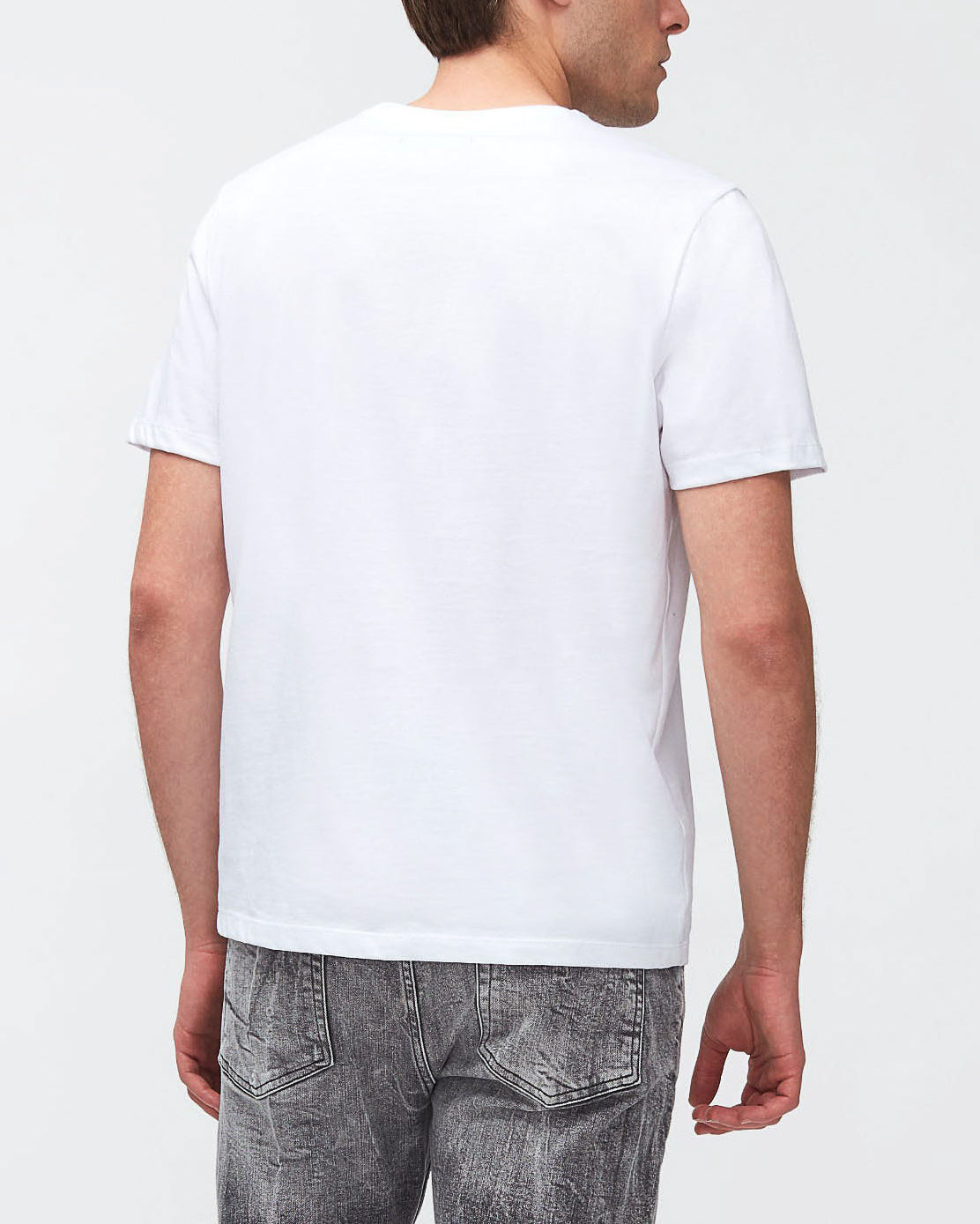 White Graphic Tee Jersey No Racism White 7 For All Mankind