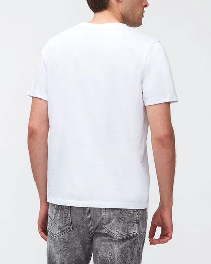 White Graphic Tee Jersey No Racism White 7 For All Mankind