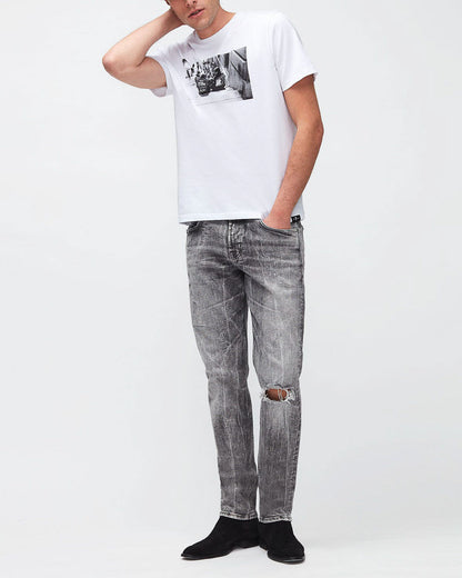 White Graphic Tee Jersey No Racism White 7 For All Mankind