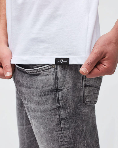 White Graphic Tee Jersey No Racism White 7 For All Mankind