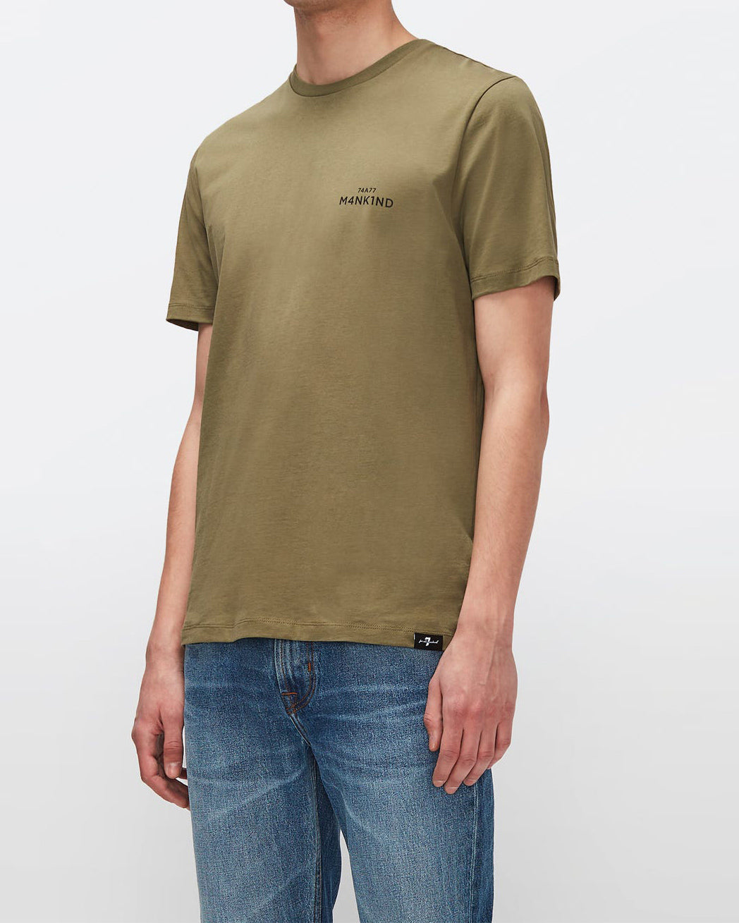 Back Logo Tee Cotton Army 7 For All Mankind