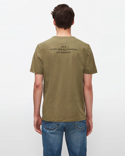 Back Logo Tee Cotton Army 7 For All Mankind