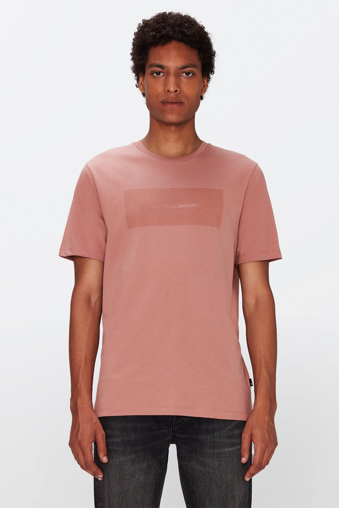 Logo Tee Cotton Burnt Brick 7 For All Mankind