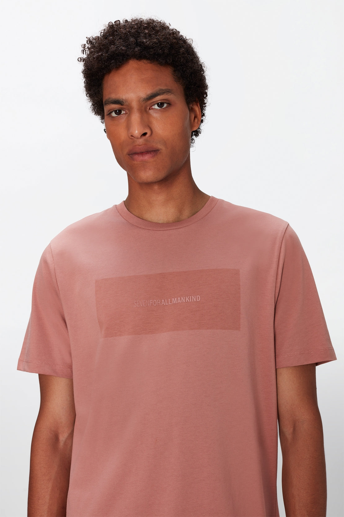 Logo Tee Cotton Burnt Brick 7 For All Mankind