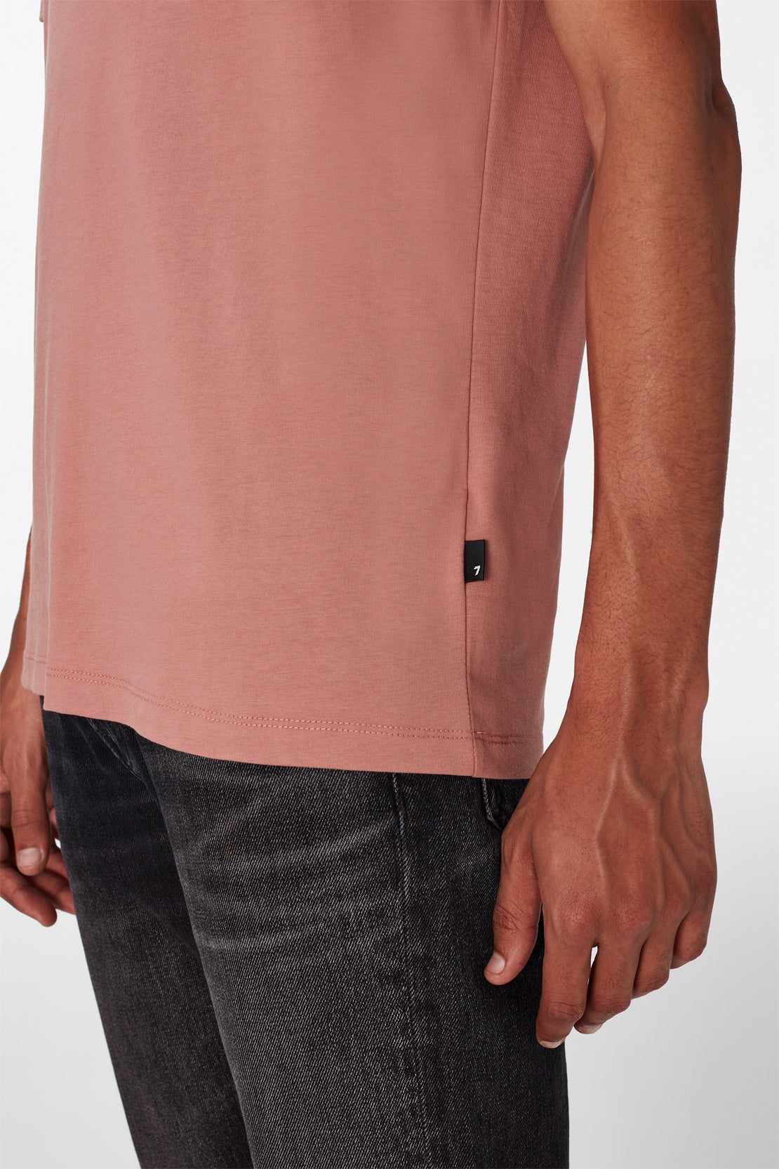 Logo Tee Cotton Burnt Brick 7 For All Mankind