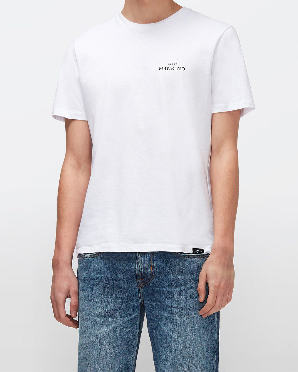 Back Logo Tee Cotton White 7 For All Mankind