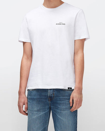 Back Logo Tee Cotton White 7 For All Mankind