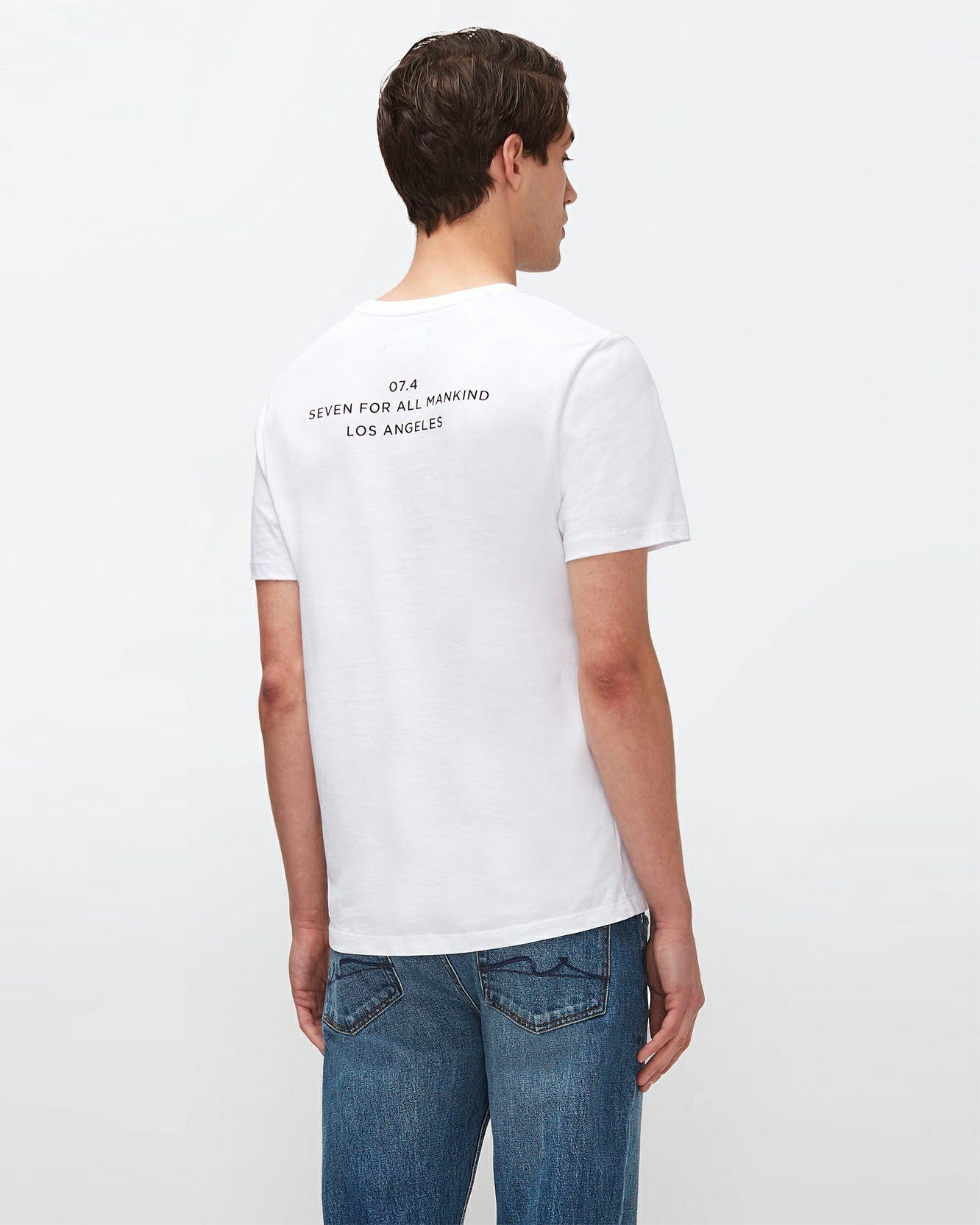Back Logo Tee Cotton White 7 For All Mankind