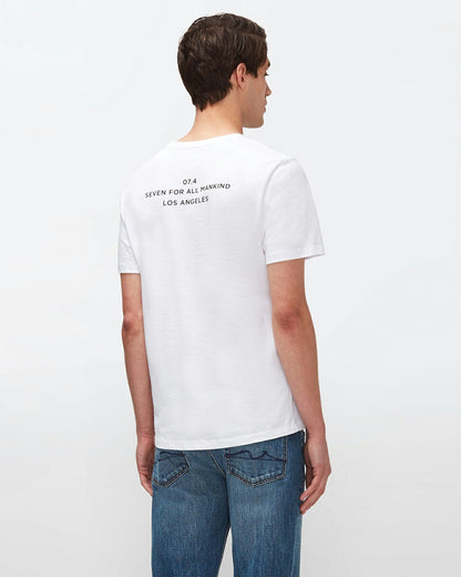 Back Logo Tee Cotton White 7 For All Mankind