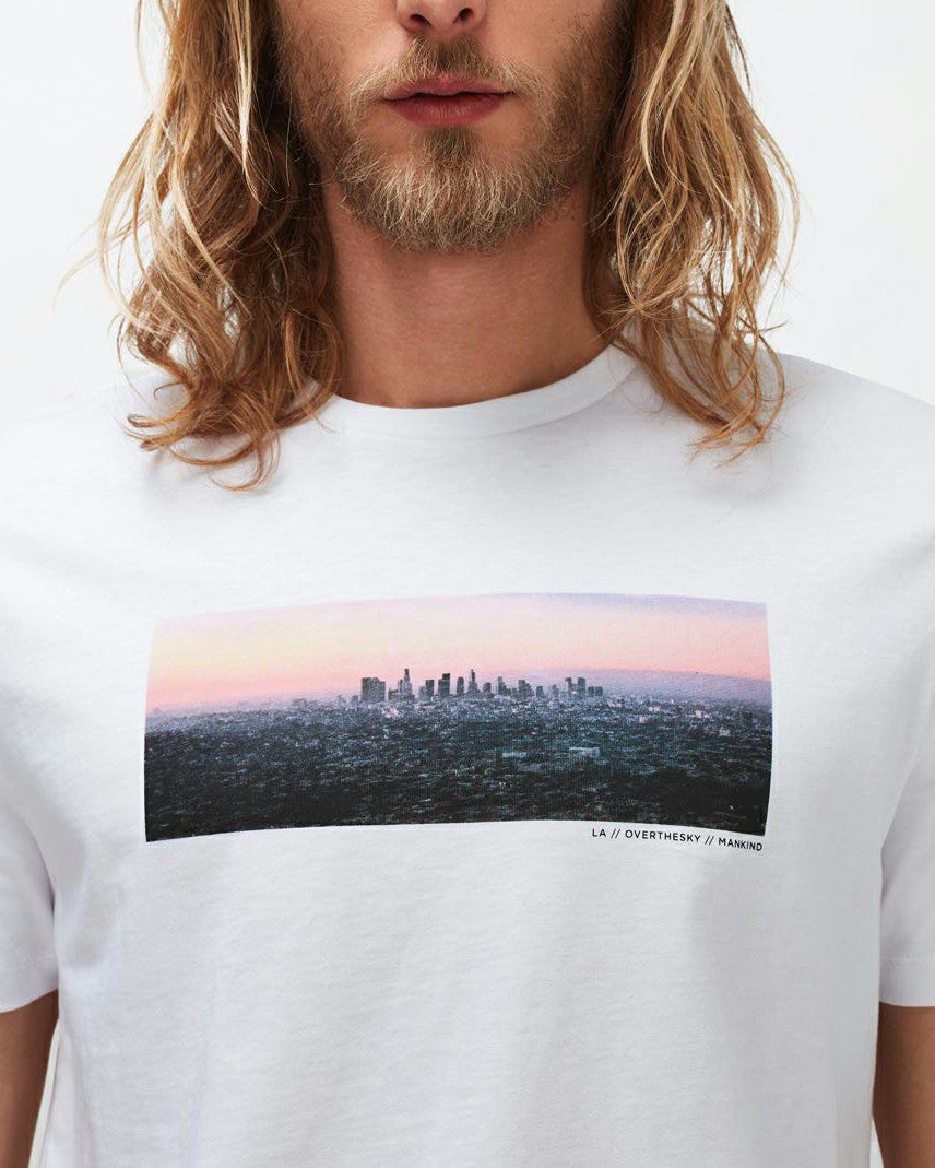 Photographic Tee Over The Sky Cotton White 7 For All Mankind