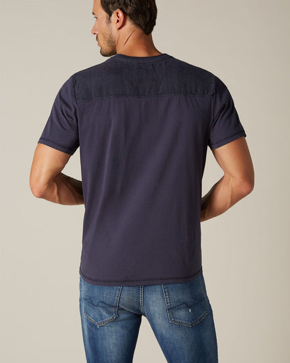 Dark Blue HENLEY S/S Jersey Navy 7 For All Mankind