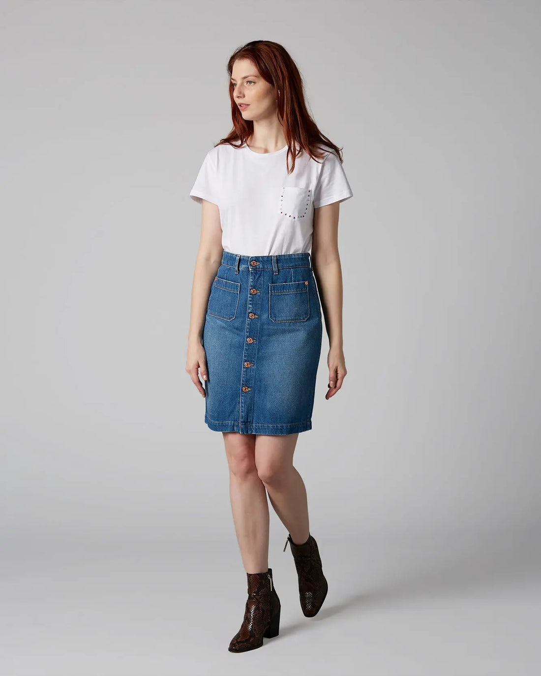 Light Blue Utility Skirt Houston - BEVAVA