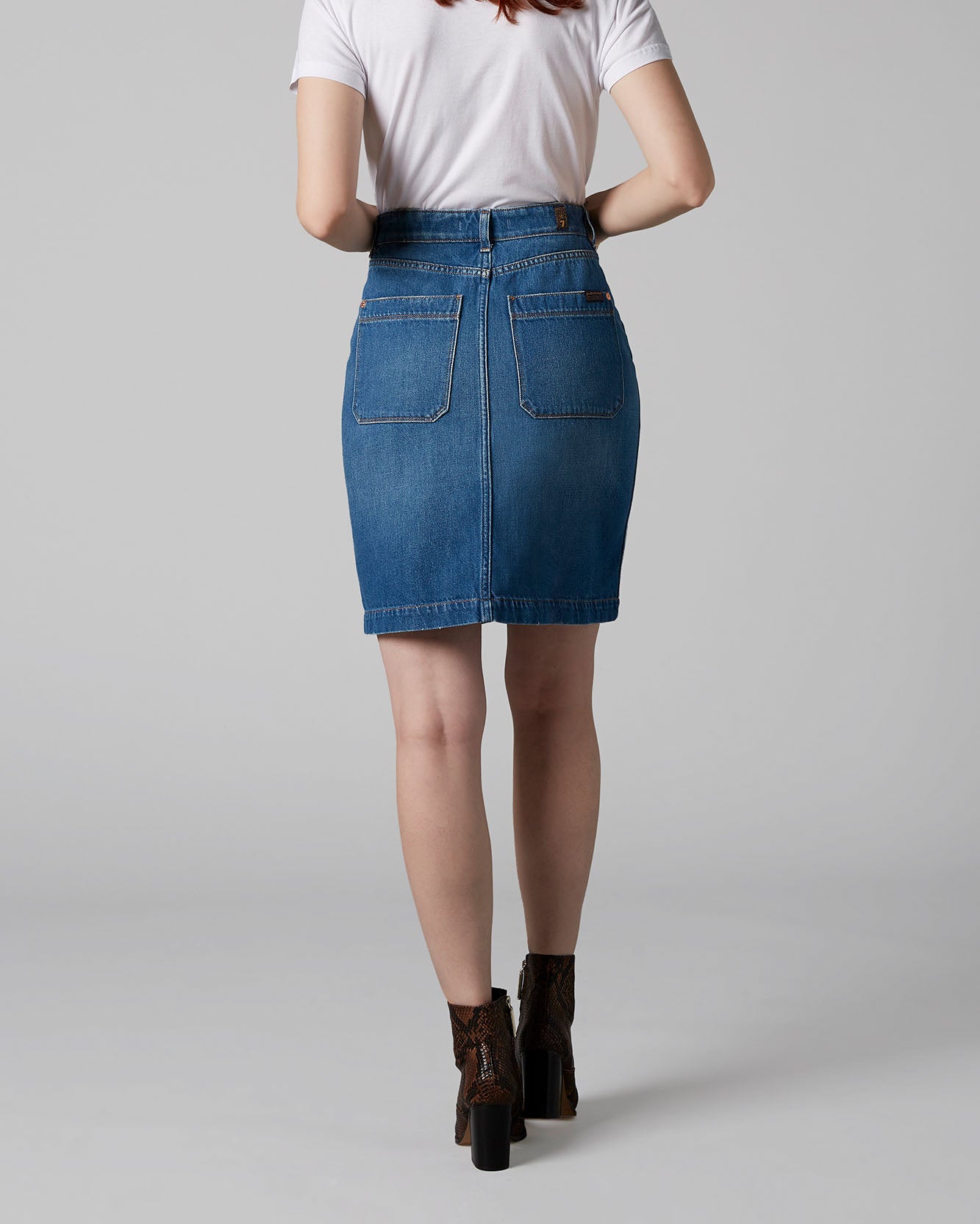 Light Blue Utility Skirt Houston