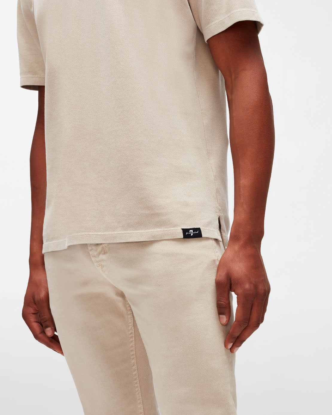 Beige Polo Old Dye Piquet Arizona 7 For All Mankind