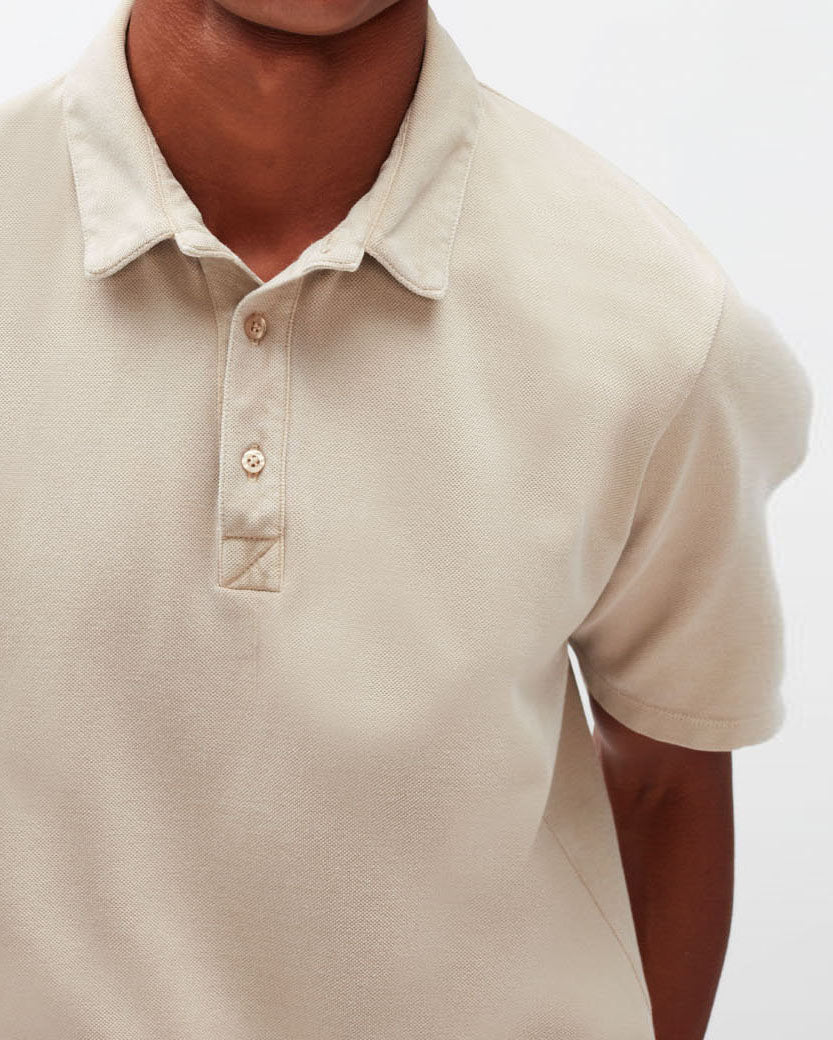 Beige Polo Old Dye Piquet Arizona 7 For All Mankind