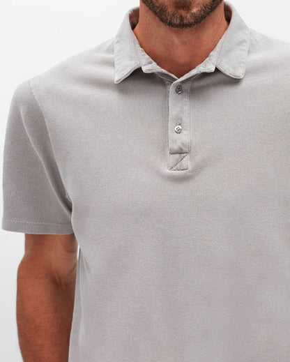 Light Grey Polo Old Dye Piquet Griffin 7 For All Mankind
