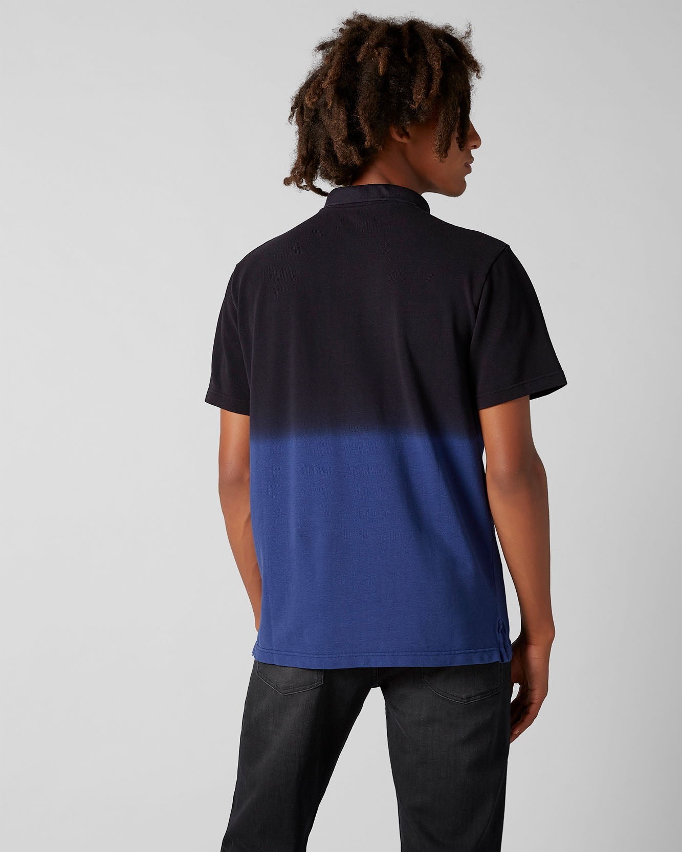 Dark Blue Polo S/S Piquet Fade Navy Blue 7 For All Mankind