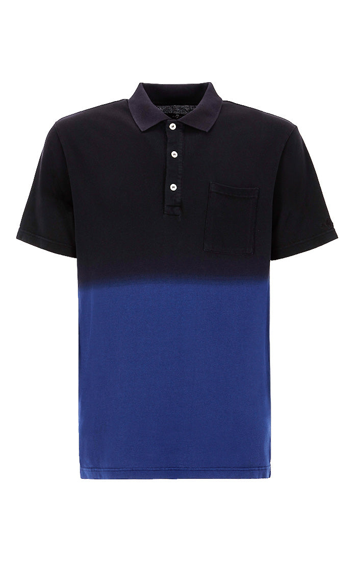 Dark Blue Polo S/S Piquet Fade Navy Blue 7 For All Mankind