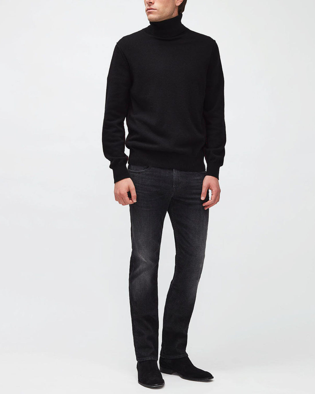 Black Slimmy Cashmere Washed Black 7 For All Mankind