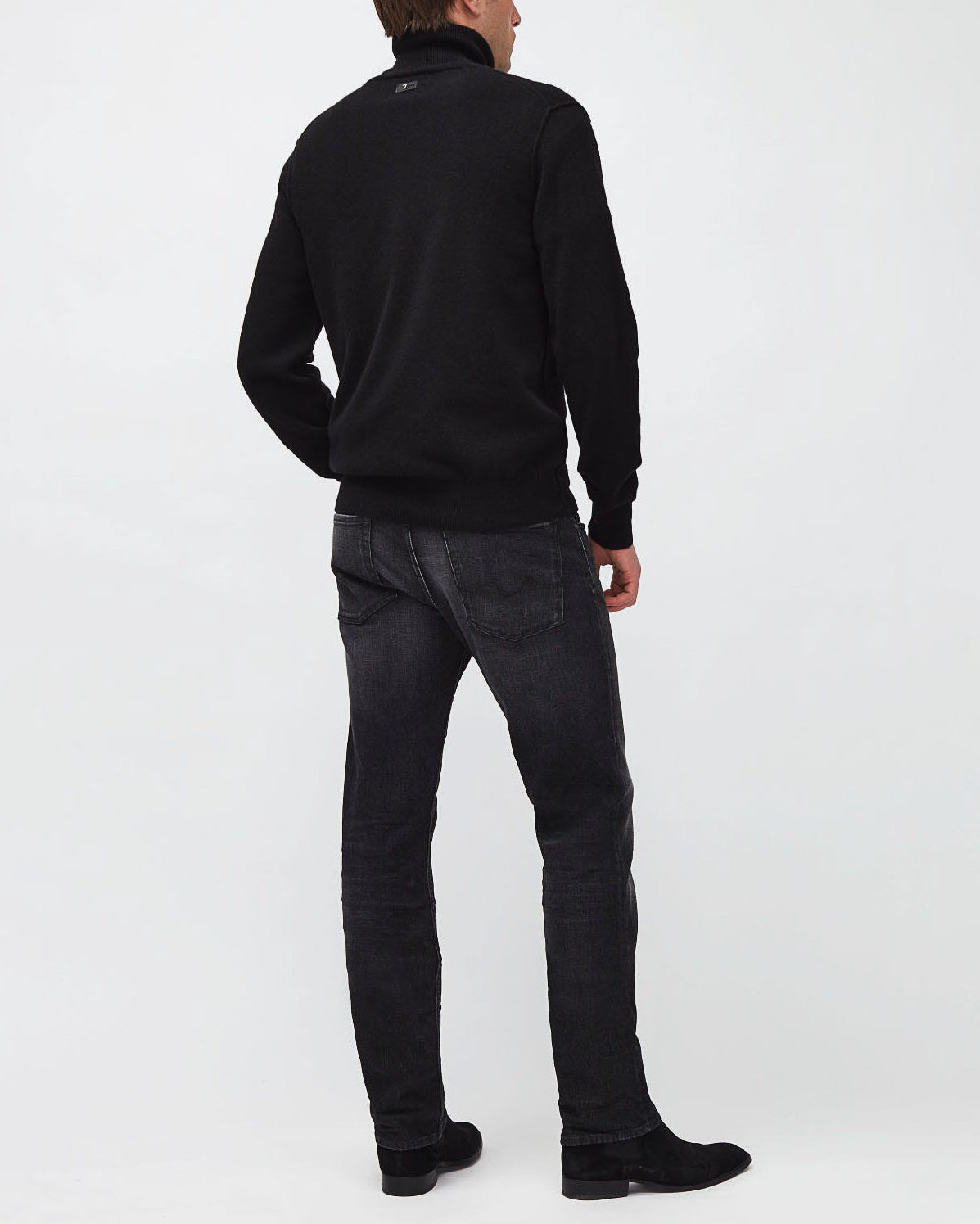 Black Slimmy Cashmere Washed Black 7 For All Mankind