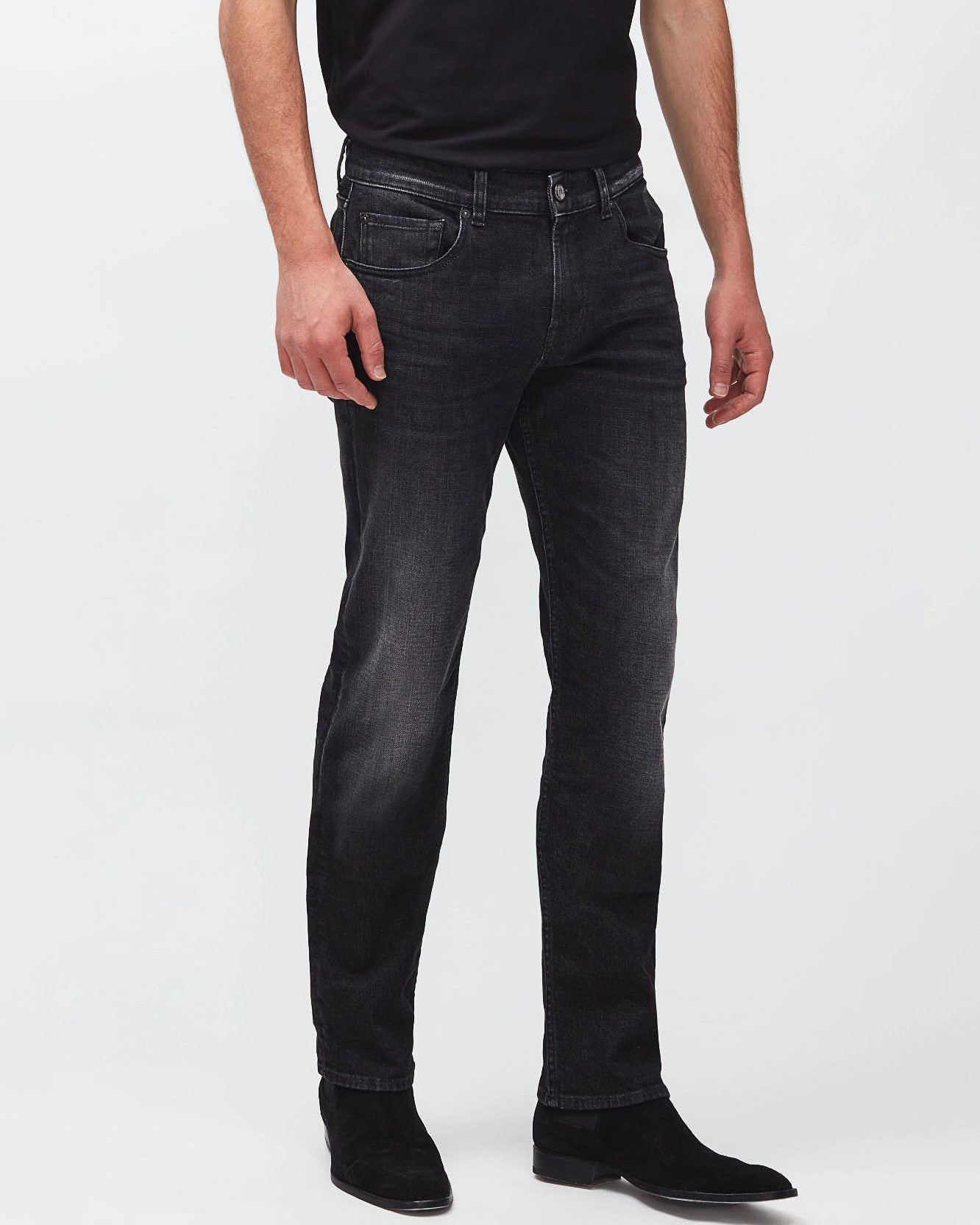 Black Slimmy Cashmere Washed Black 7 For All Mankind
