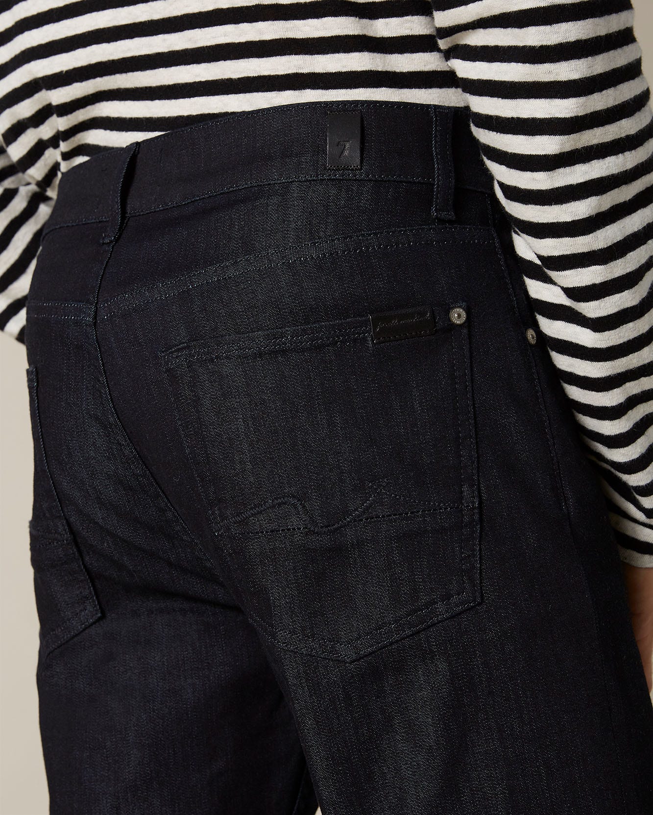 Black SLIMMY Weightless Airy Rinse Blue Dark Blue 7 For All Mankind