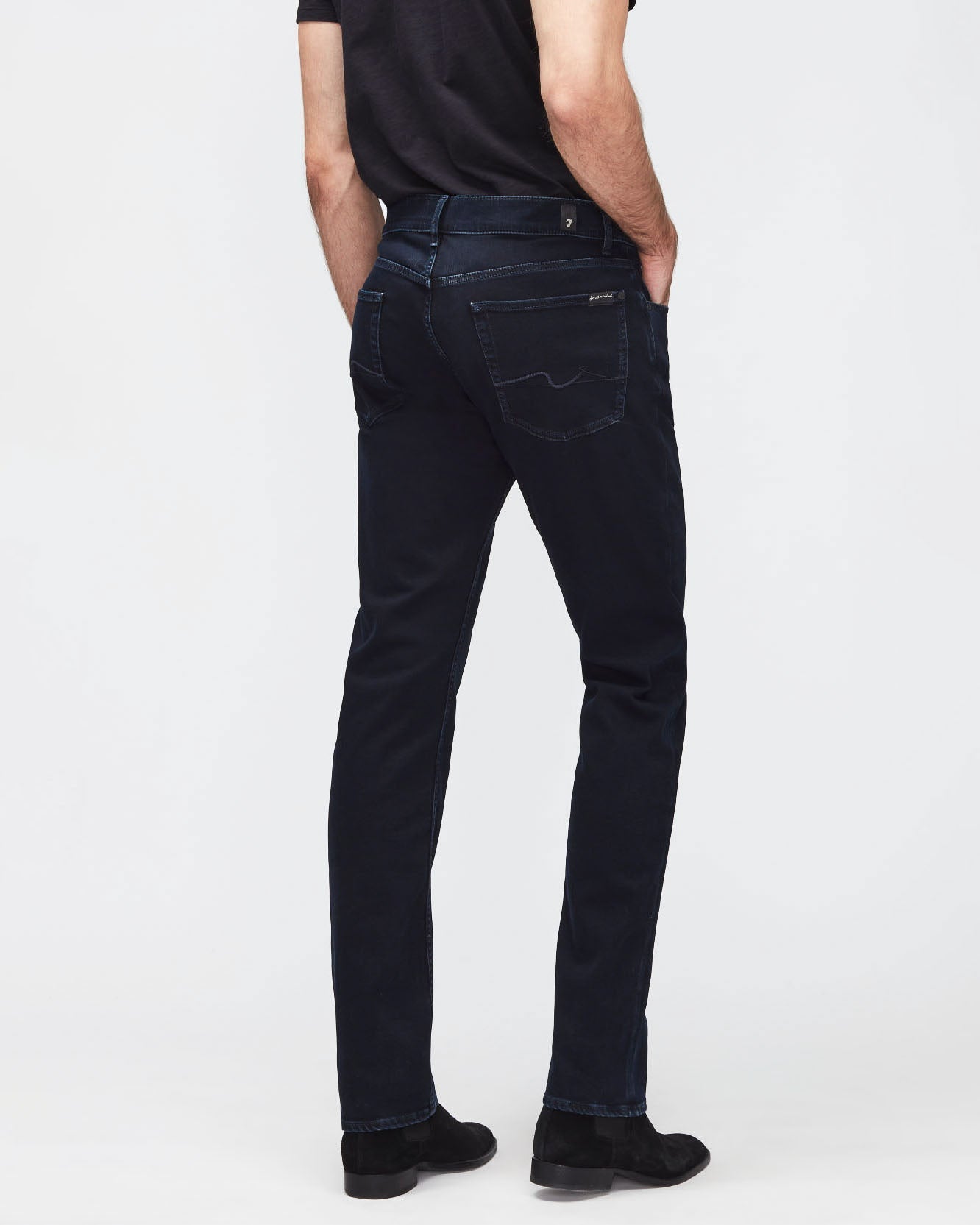 Dark Blue Slimmy Luxe Performance Eco Blue Black 7 For All Mankind