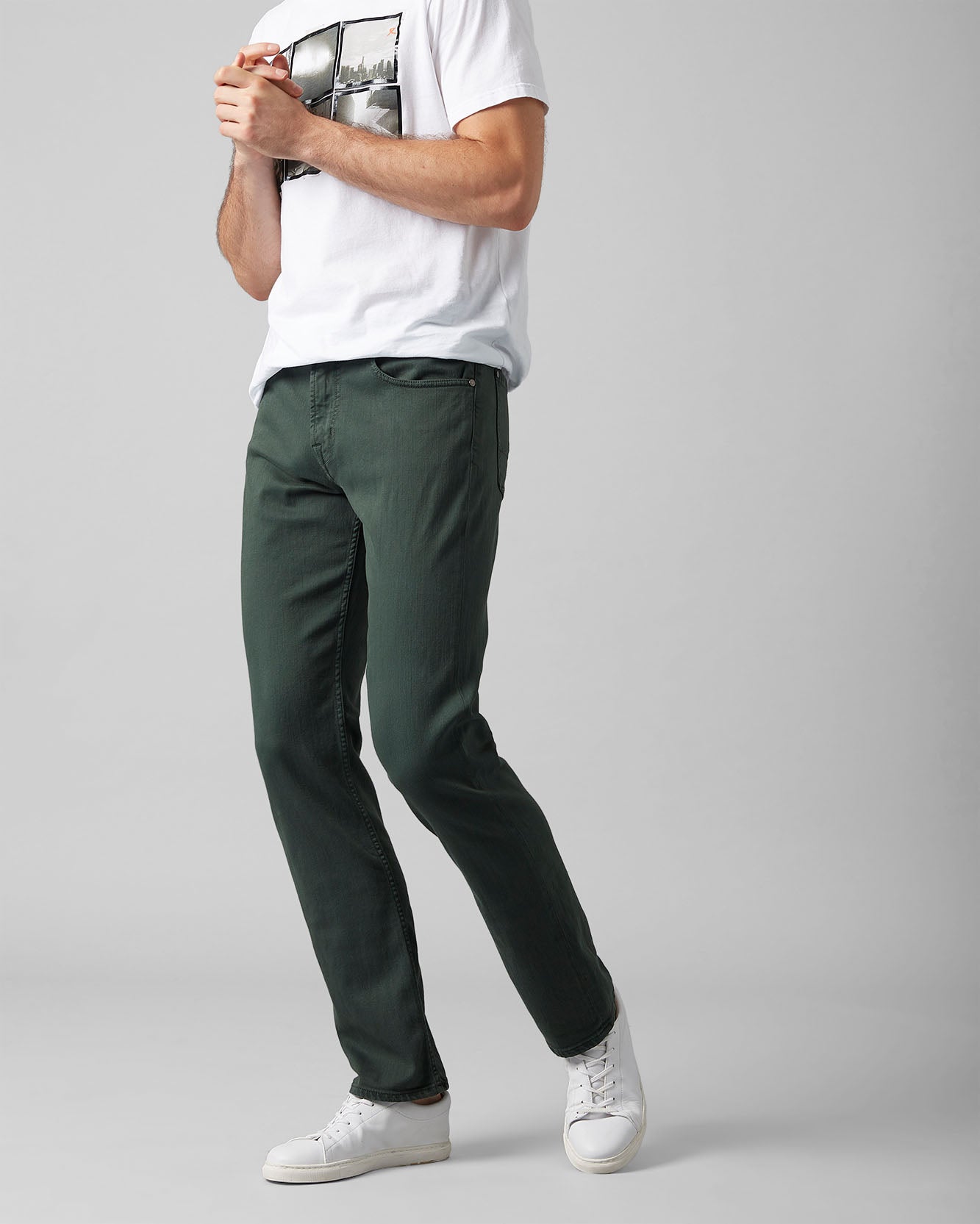 Green Slimmy Luxe Performance Colors Avocado Green 7 For All Mankind
