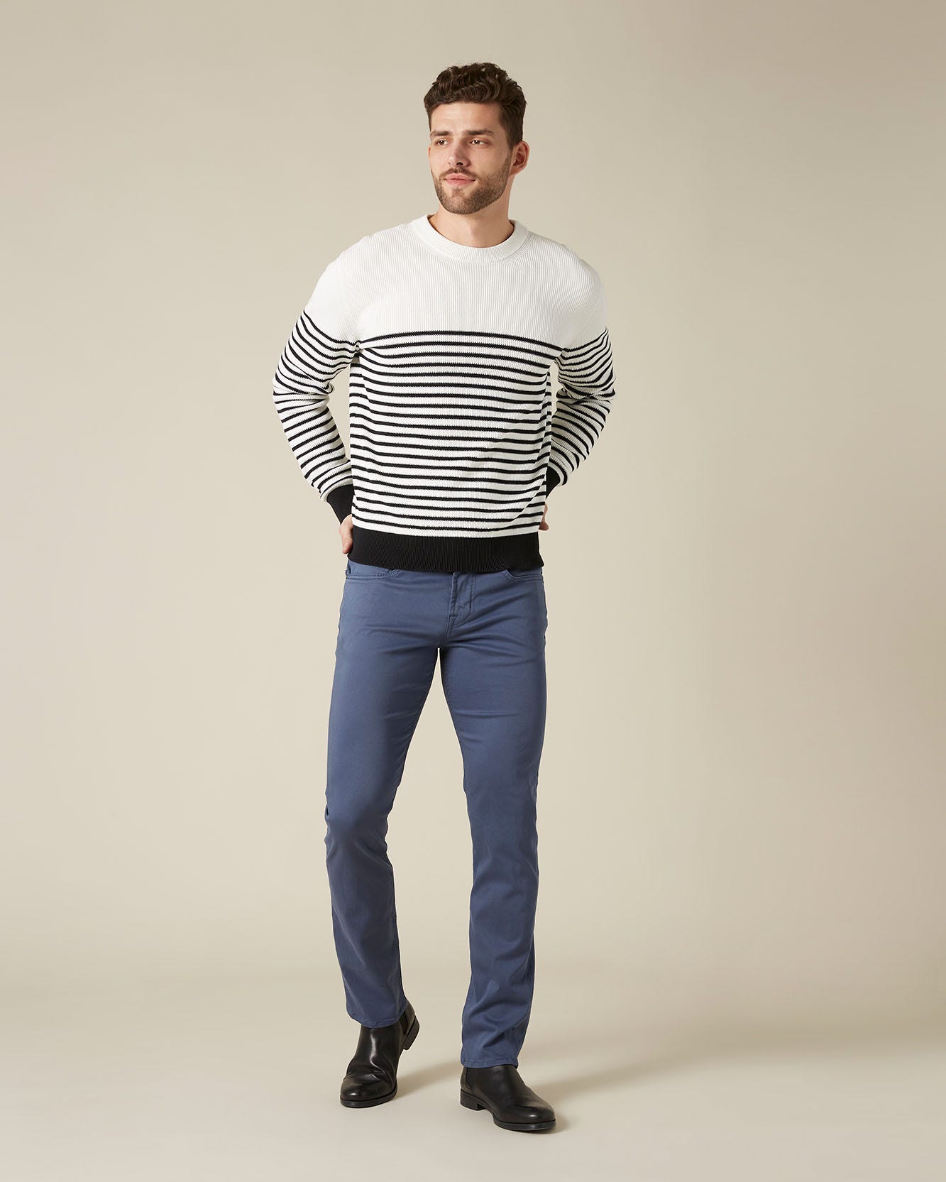 Light Blue SLIMMY Luxe Performance Sateen Dark avio 7 For All Mankind